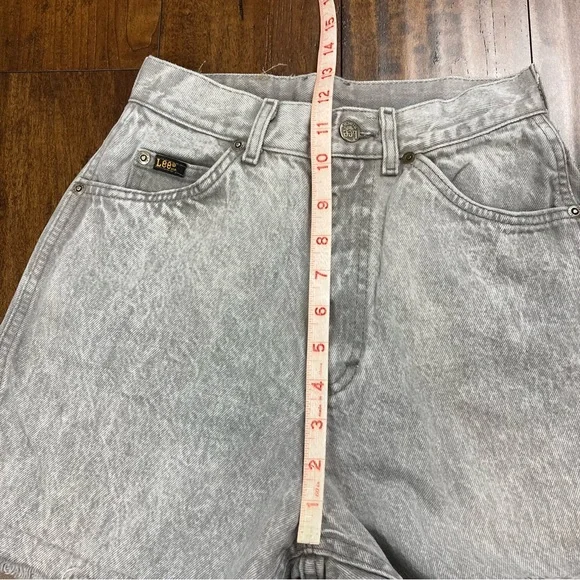 LEE Women’s Cut Off Shorts Gray Union Made VINTAGE 100% Cotton Size 7 MED - Picture 7 of 13